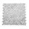 Apollo Tile Sample of Carrara White Penny Round 11.3"x12.3" Marble Mosaic Tile APLDC99P01EC13 Sample - alternate 1